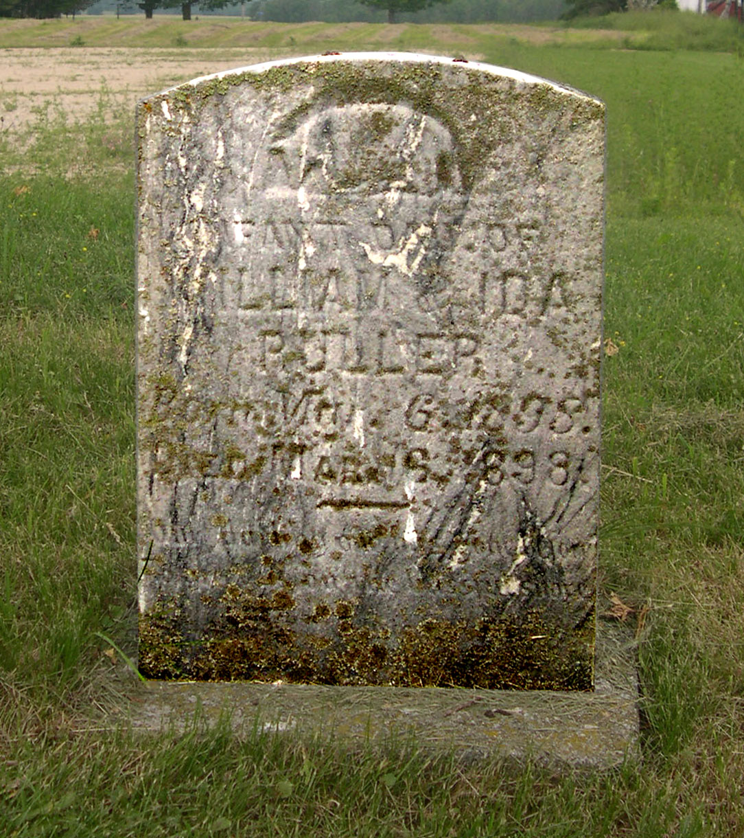 Larger shot of her head stone at the Brotherston Cemetery
